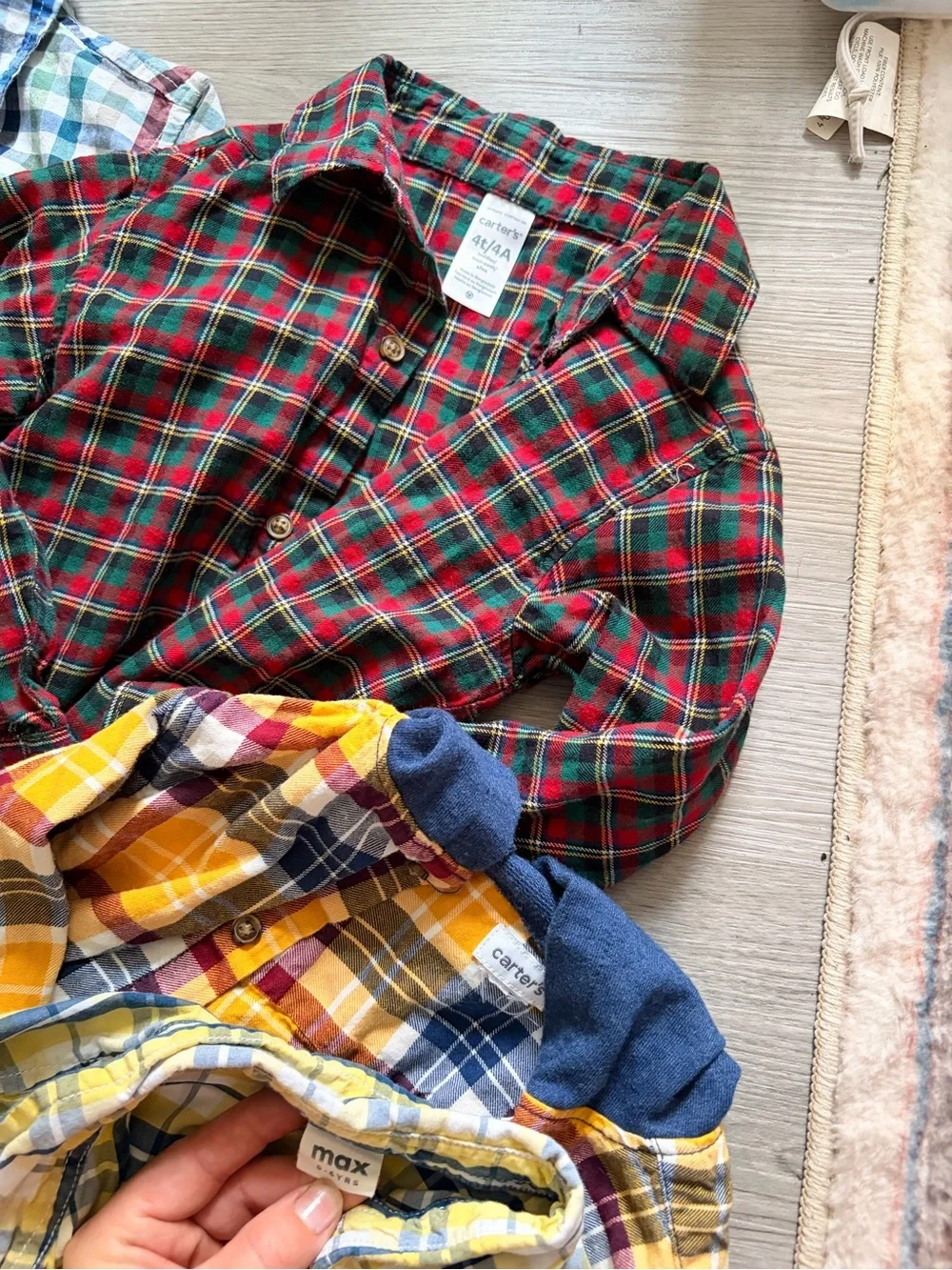 Bundle of Plaid Boys' Button-Down Shirts 4-5t